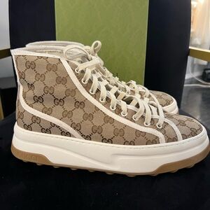 Men's GG High Top Fabric Sneakers Gucci